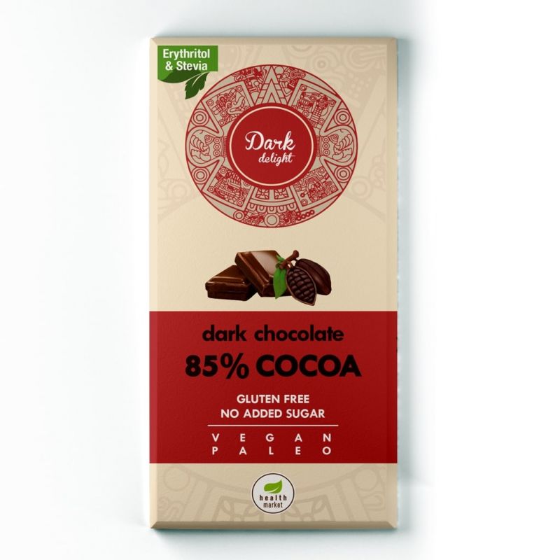 Health Market Dark Delight étcsokoládé 85% kakaó 80 g