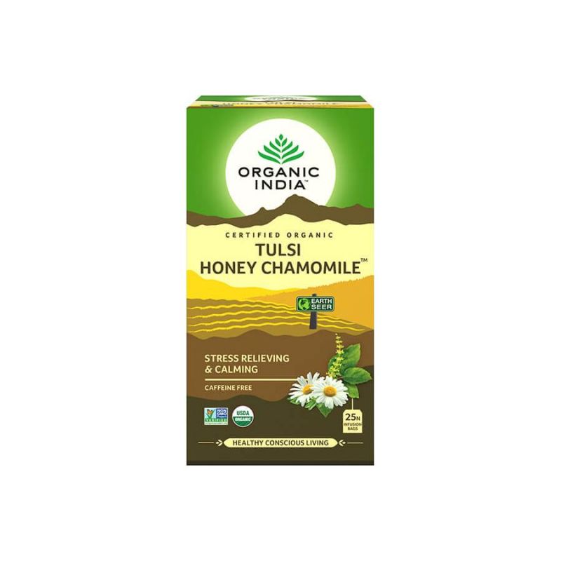 Tulsi HONEY CHAMOMILE Méz Kamilla, filteres bio tea, 25 filter - Organic India