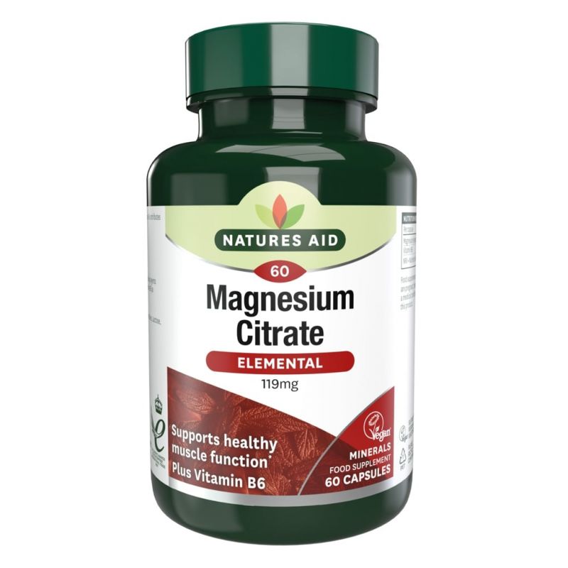 Natures Aid Magnézium-citrát+B6-vitamin 750 mg kapszula 60 db