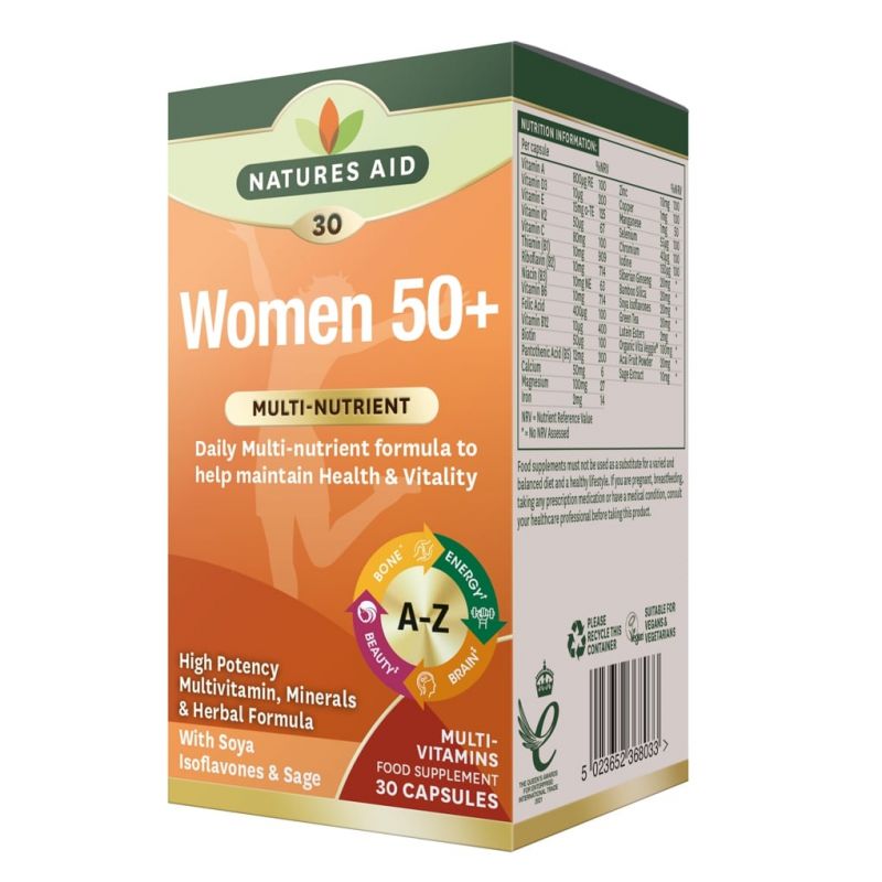 Natures Aid Multivitamin és Ásványi-anyag formula 50 év feletti nők számára 30 db - Szav. ideje: 2024. 05.