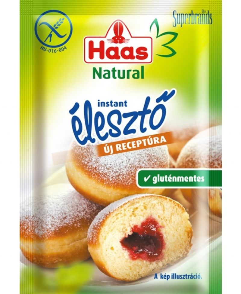 Haas Natural Gluténmentes Instant Élesztő 7 g