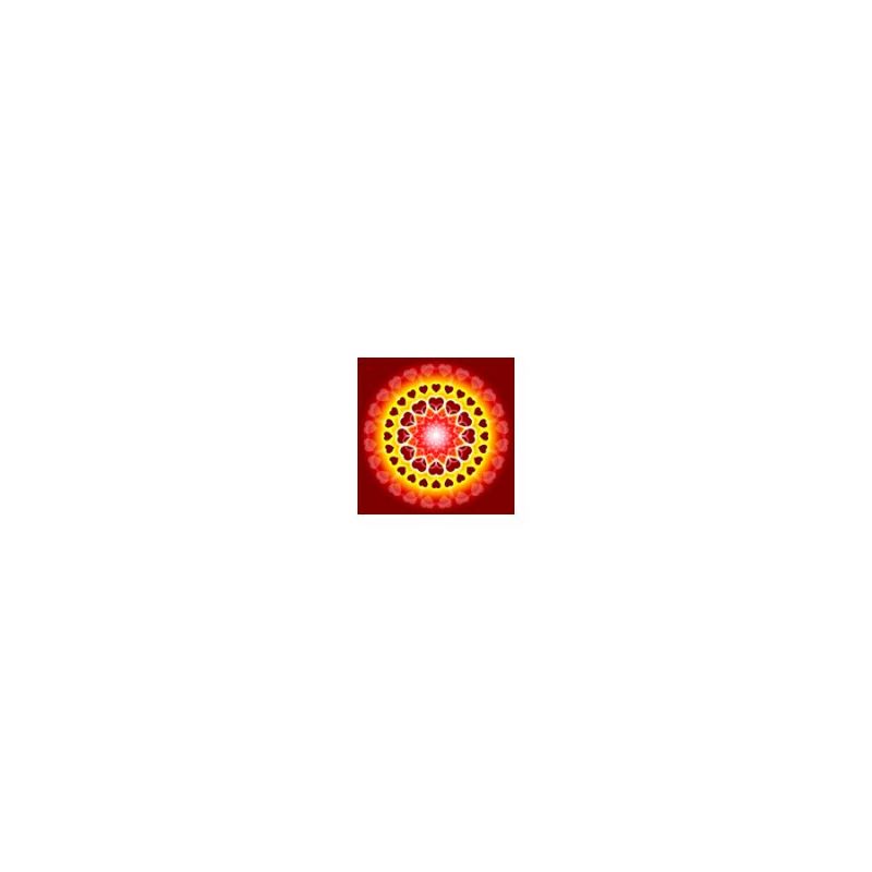 Mandala falikép - Szerelem sárga piros