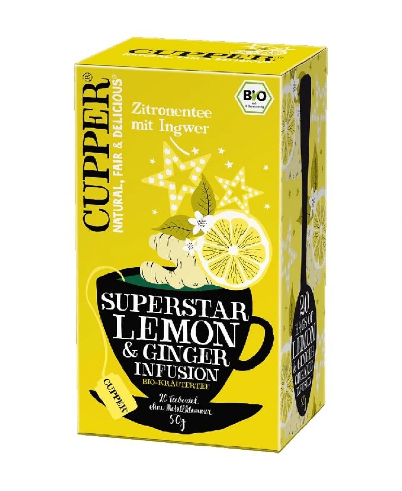 Cupper bio citrom-gyömbér tea filteres 20 db - Szav. ideje: 2024. 05. 16.