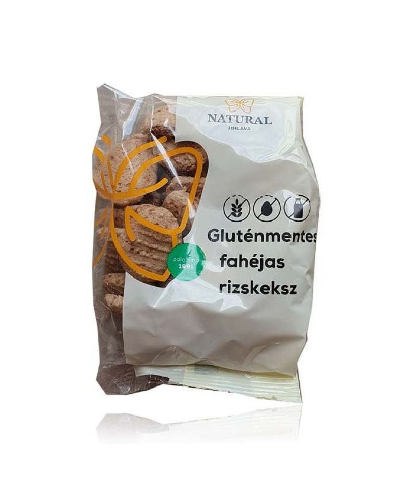 Natural gluténmentes Fahéjas rizskeksz 150 g
