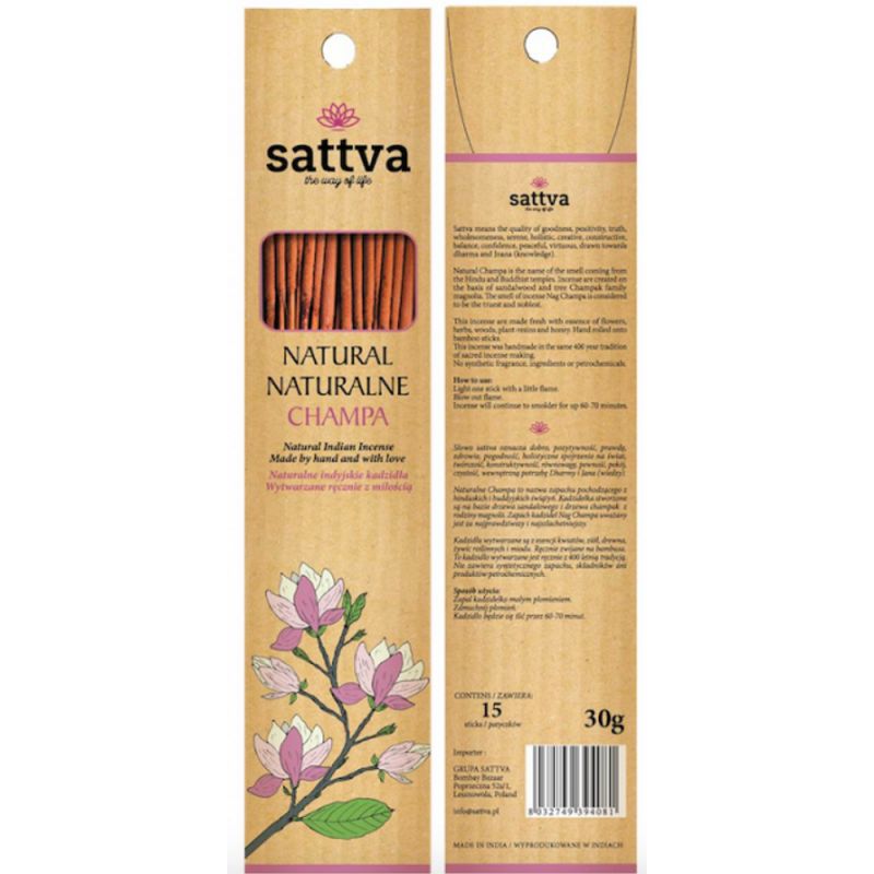 Füstölő, csampa 30g - Sattva Ayurveda