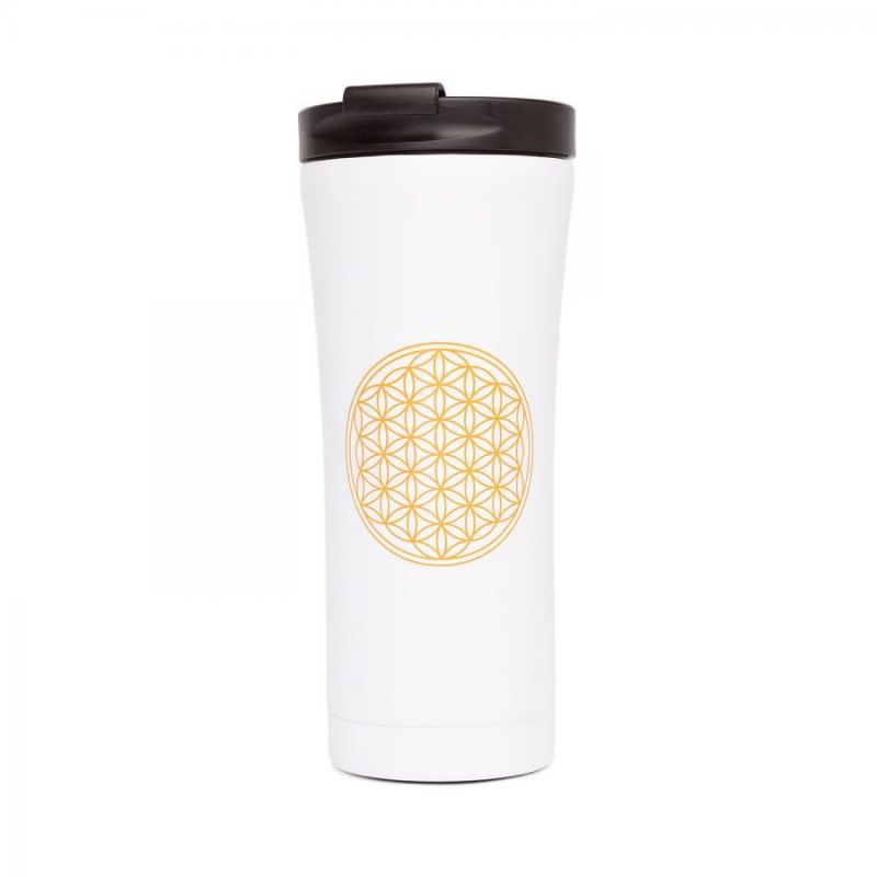 Rozsdamentes acél bögre 480 ml - Flower of life - Bodhi
