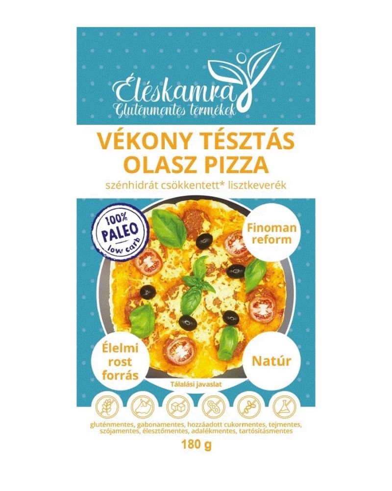 Éléskamra Vékony Tésztás Olasz Pizza Lisztkeverék 180 g