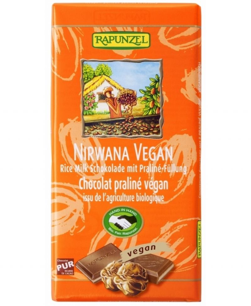 Rapunzel Nirvana Rizstejes Csokoládé Vegán 100 g