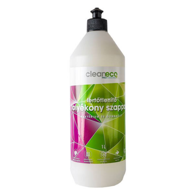 Cleaneco fertőtlenítő folyékony szappan, 1l