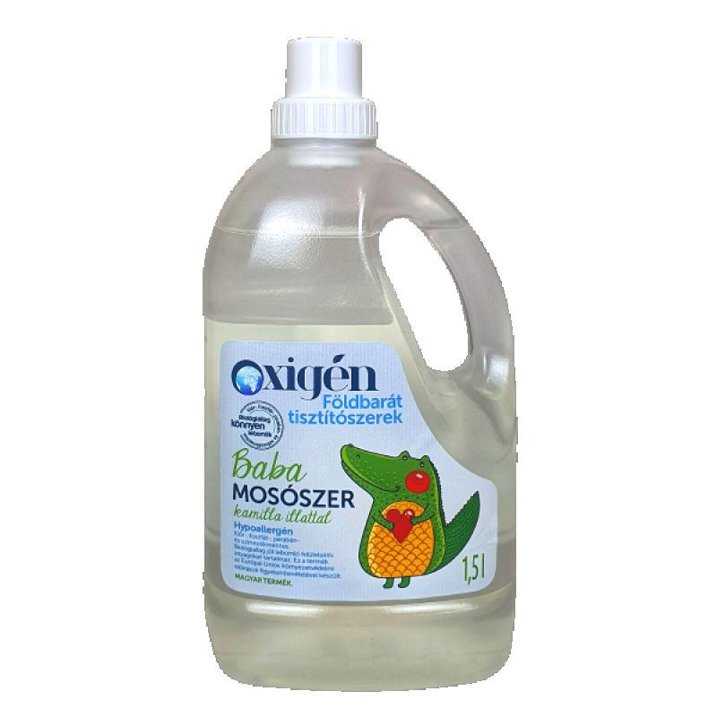 Oxigén földbarát baba mosószer, hypoallergén, kamilla illattal, 1,5l