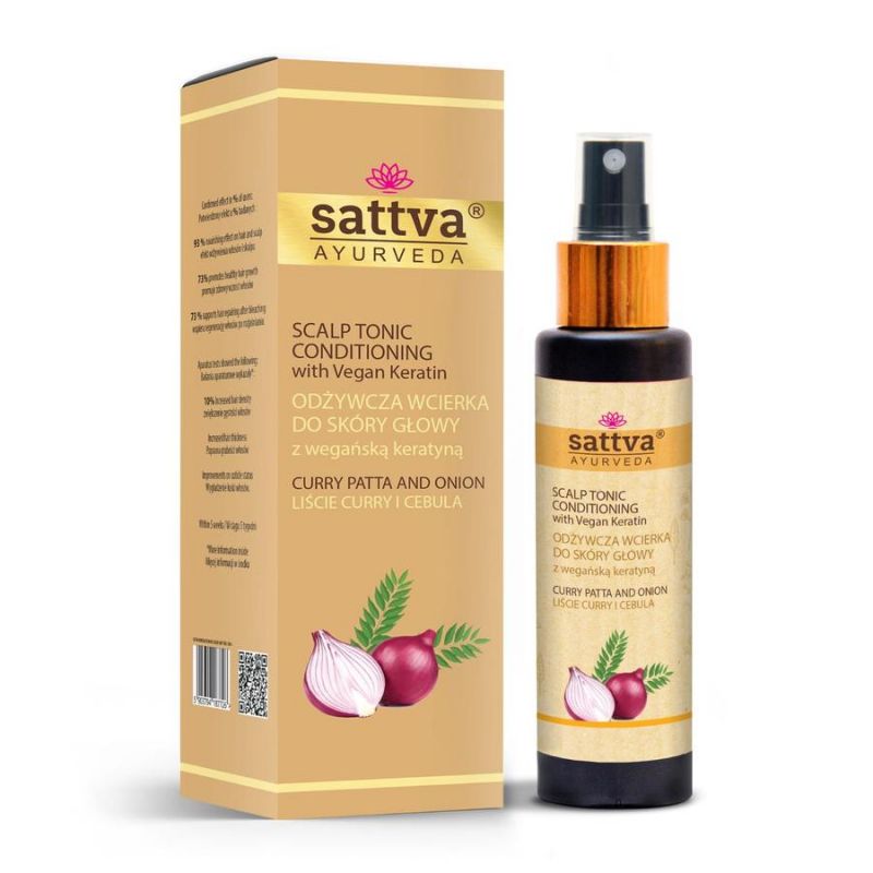 Hajtonik, kondícionáló hatású - Curry levél és vöröshagyma 100 ml - Sattva Ayurveda