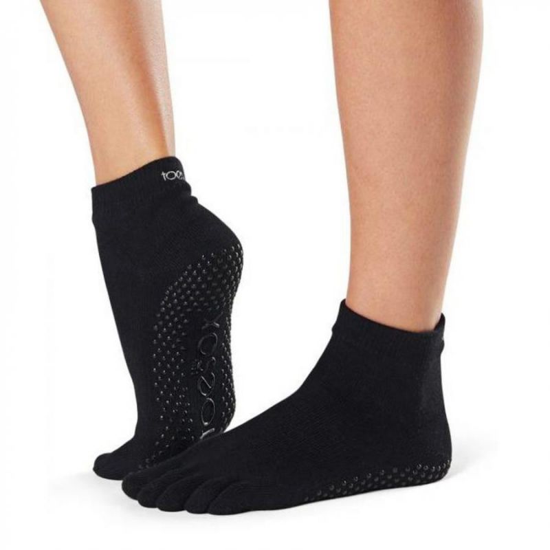 Jóga zokni - ToeSox Ankle Full-toe fekete