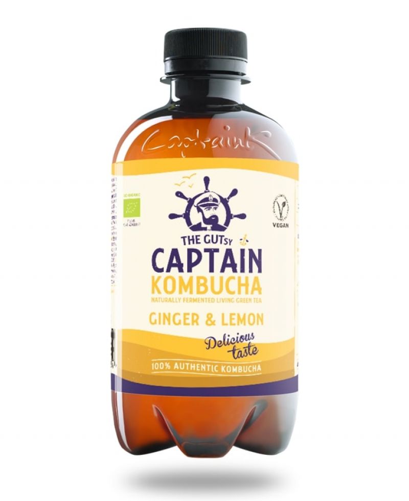 Captain Kombucha Bio Gyömbér-Citrom 400 ml