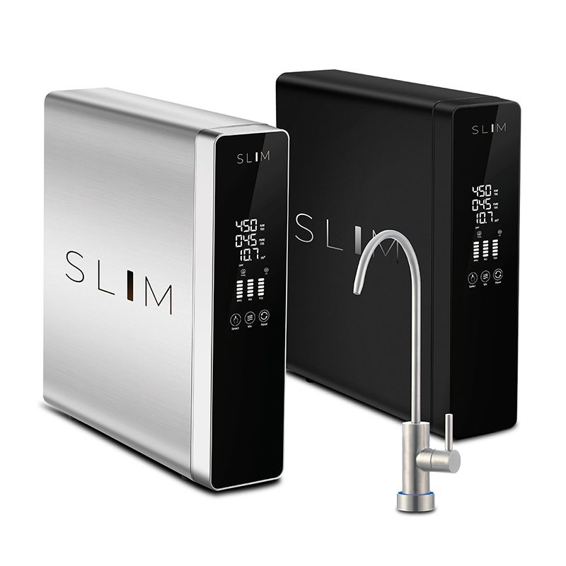 SLIM Intelligent Water – Direkt átfolyós fordított ozmózis víztisztító intelligens csapteleppel + beépített UV lámpa és visszasózó