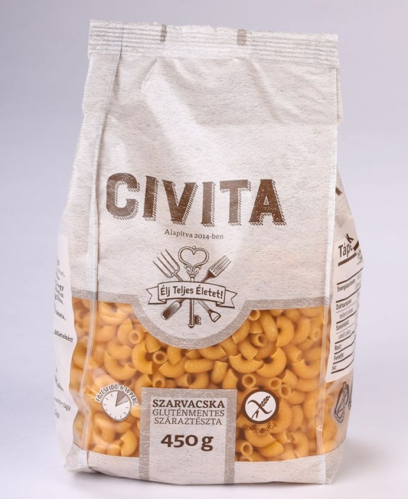 Civita Gluténmentes Szarvacska Tészta 450 g