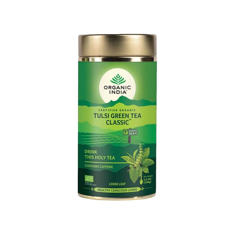 Tulsi GREEN TEA Zöld Tea, szálas bio tea, 100g - Organic India