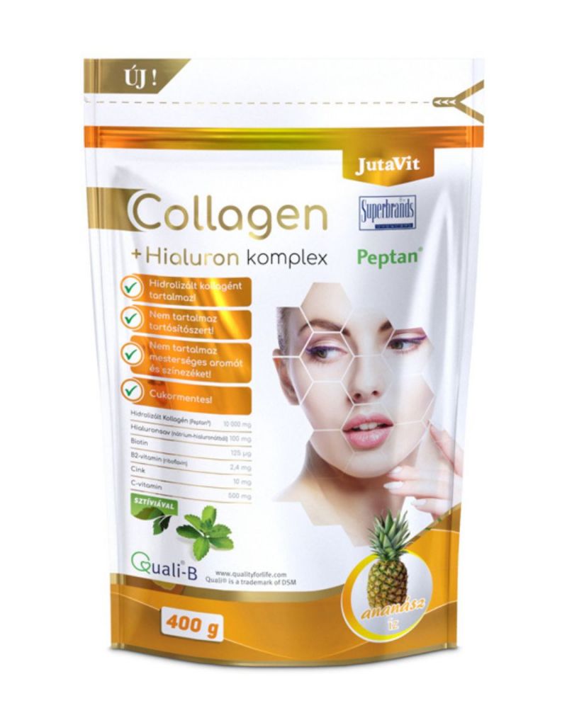 Jutavit Collagen+Hialuron komplex italpor ananász ízben 400 g