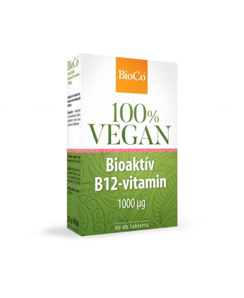 BioCo VEGAN Bioaktív B12-vitamin 1000mcg tabletta 90 db