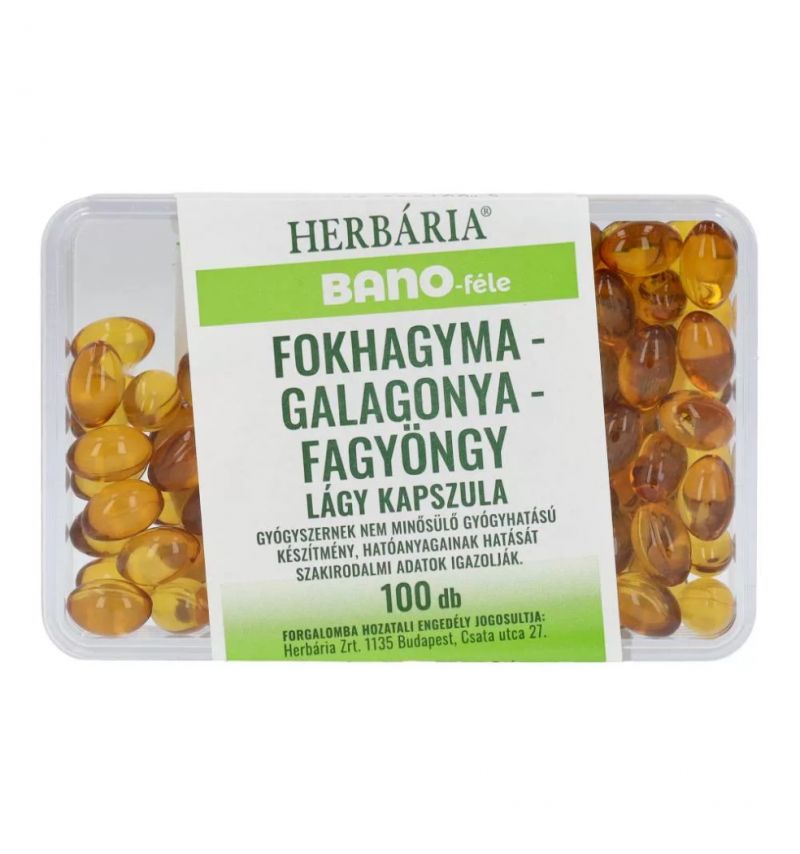Bano Fokhagyma-Galagonya-Fagyöngy kapszula 100 db