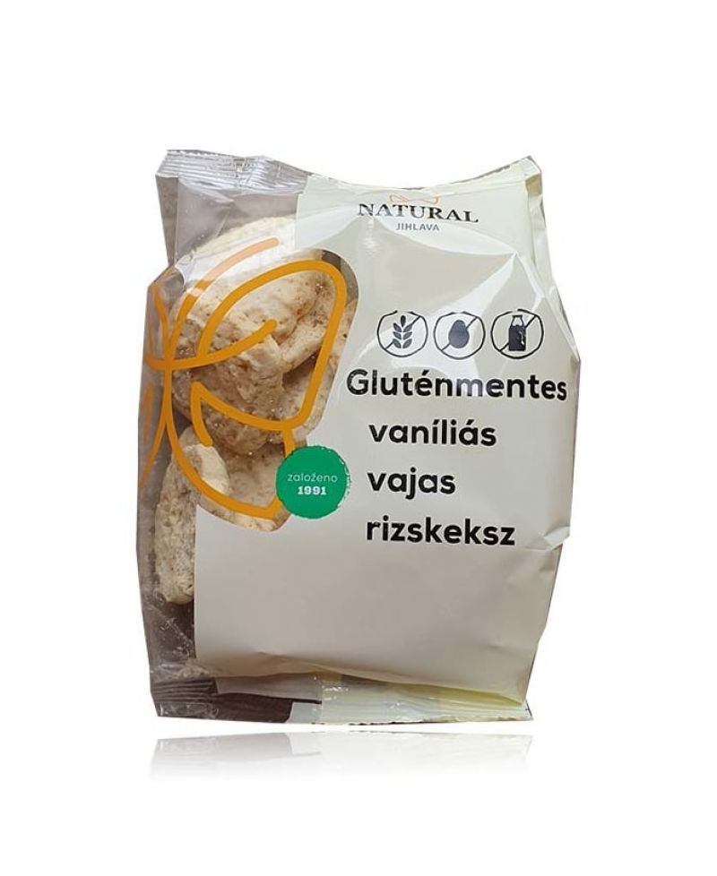 Natural gluténmentes Vaníliás Vajas Rizskeksz 100 g
